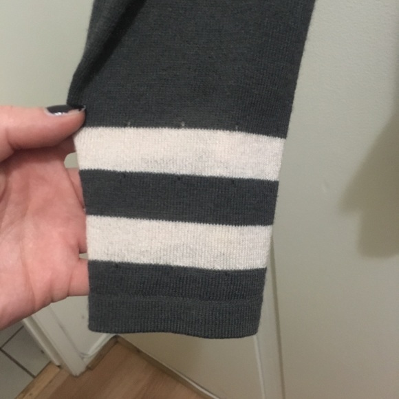 Gray with pink stripe cardigan - Picture 2 of 6